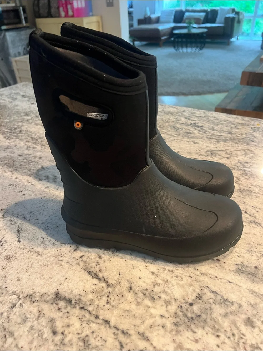 Bogs Kids Black Waterproof Pull-On Rain Boots